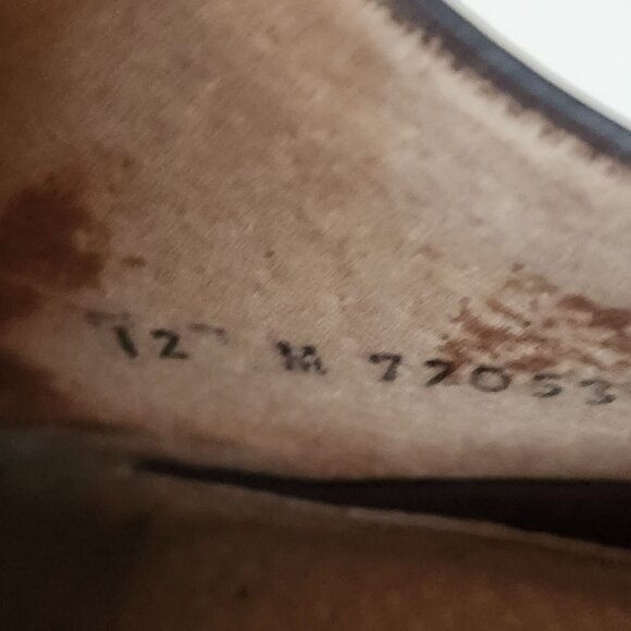 Allen Solly Brogues Wing Tip Brown Leather Made In Mexico Dress Shoes Size 12M - Picture 10 of 10